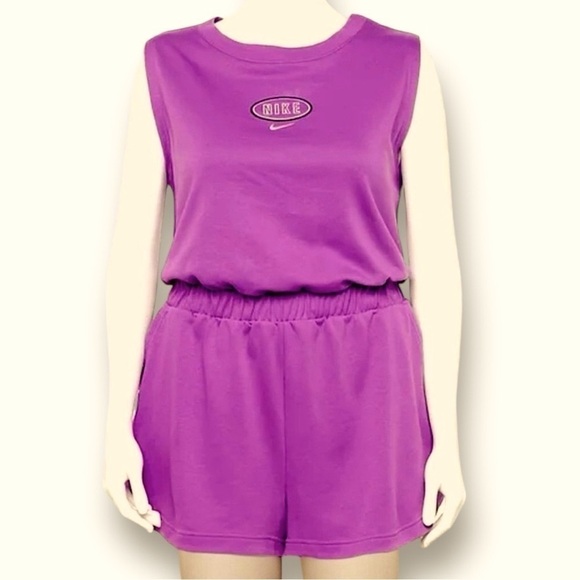 Nike Woman’s Sportswear Varsity Romper Plus Size 2X ECU Exercise Dress - Picture 6 of 9